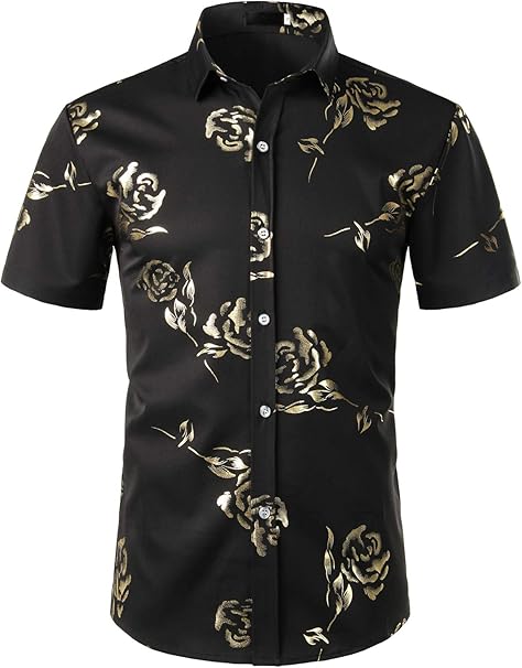 gold slim fit dress shirt