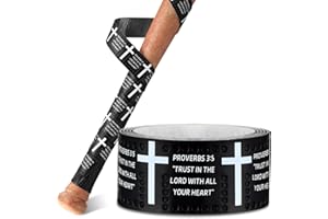 Pushglossy Faith Cross Baseball Bat Grip Tapes 1.1mm Precut Full Adhesive Softball Grip Tape,Non-Slip Softball Bat Wrap Religious Cricket Batting Tape Replacement
