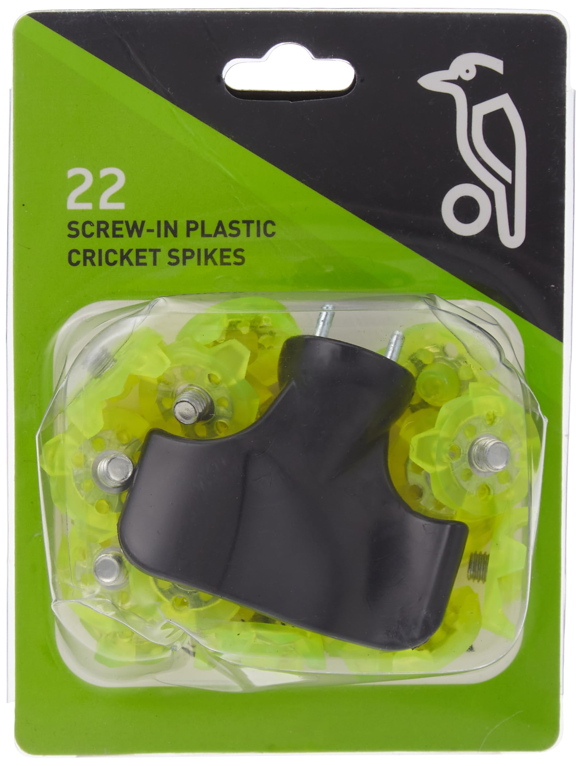 KOOKABURRA BSCS carta Football Soft Cricket Spikes (Set 22), Yellow, 22 Pack