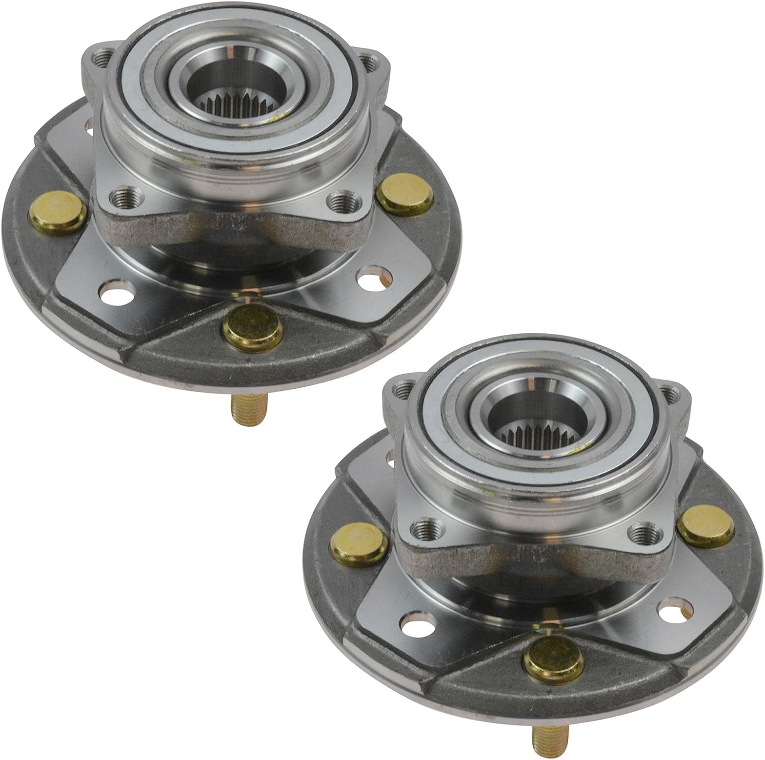 Front Wheel Hubs & Bearings Assembly Left & Right Pair Set for Honda