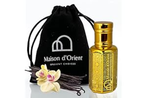 Intense Vanilla Perfume Oil - 12 mL | Luxurious Unisex Oriental Vanilla Fragrance with Saffron, Coffee, and Madagascar Vanill