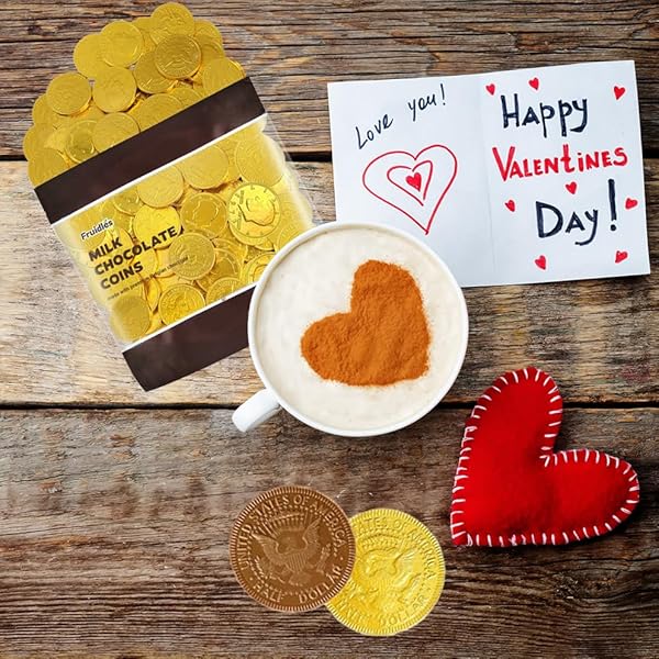 FRUIDLES GOLD HALF-DOLLAR MILK CHOCOLATE COINS GELT, MADE WITH PREMIUM BELGIAN CHOCOLATE, KOSHER CERTIFIED DAIRY (2 POUNDS)