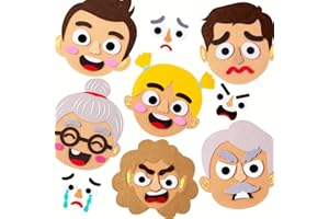 WOBOX 113 Pcs Emotion Learning Felt Board Set for Kids, Montessori Sensory Toys, Interactive Storytelling Kit with 6 Facial E