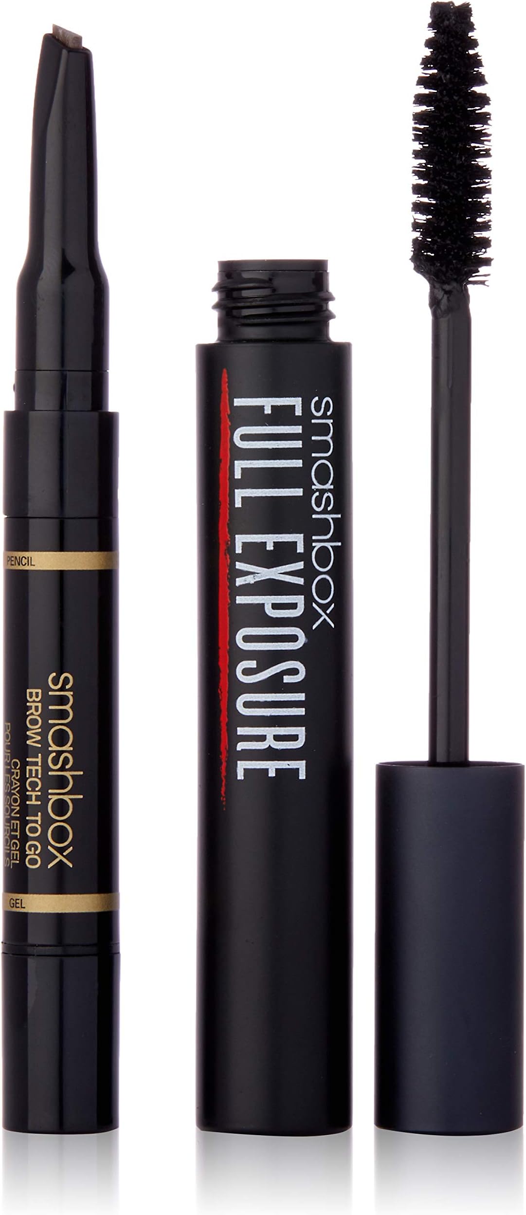 Smashbox Get Framed Eye Duo 2 Piece Brow Tech Togo Crayon Gel & Pencil, No.539 Brunette/ No.001 Jet Black, 2 Count