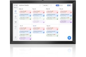 MLFEsyRC 10.1 Inch Digital Calendar Planner & Chore Chart,IPS HD Wall Touchscreen Interactive Display for Family Schedules, Streamline Household Organization 2025 Smart Home Devices