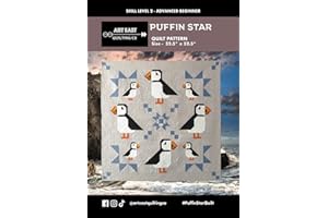 Art East Quilting Co Puffin Star Quilt Pattern, Multi