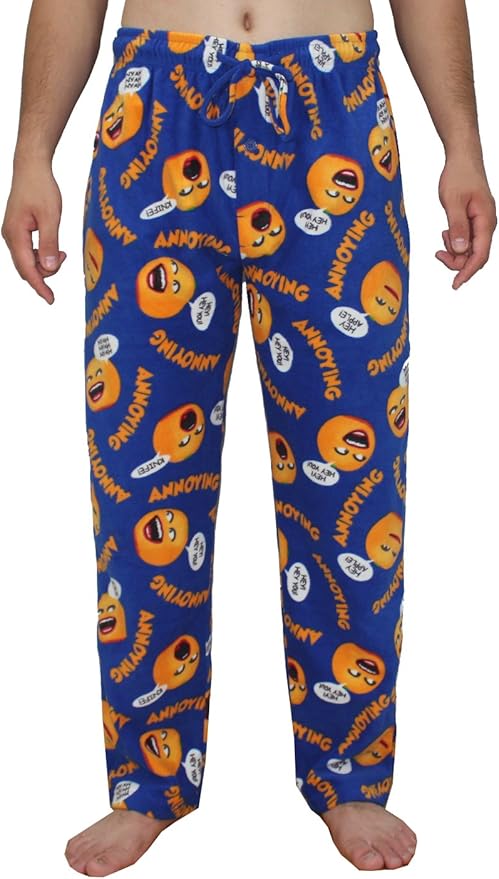 Annoying Orange The Mens Polar Fleece Sleepwear/Pajama Pants XL Multicolor at Amazon Menâs 