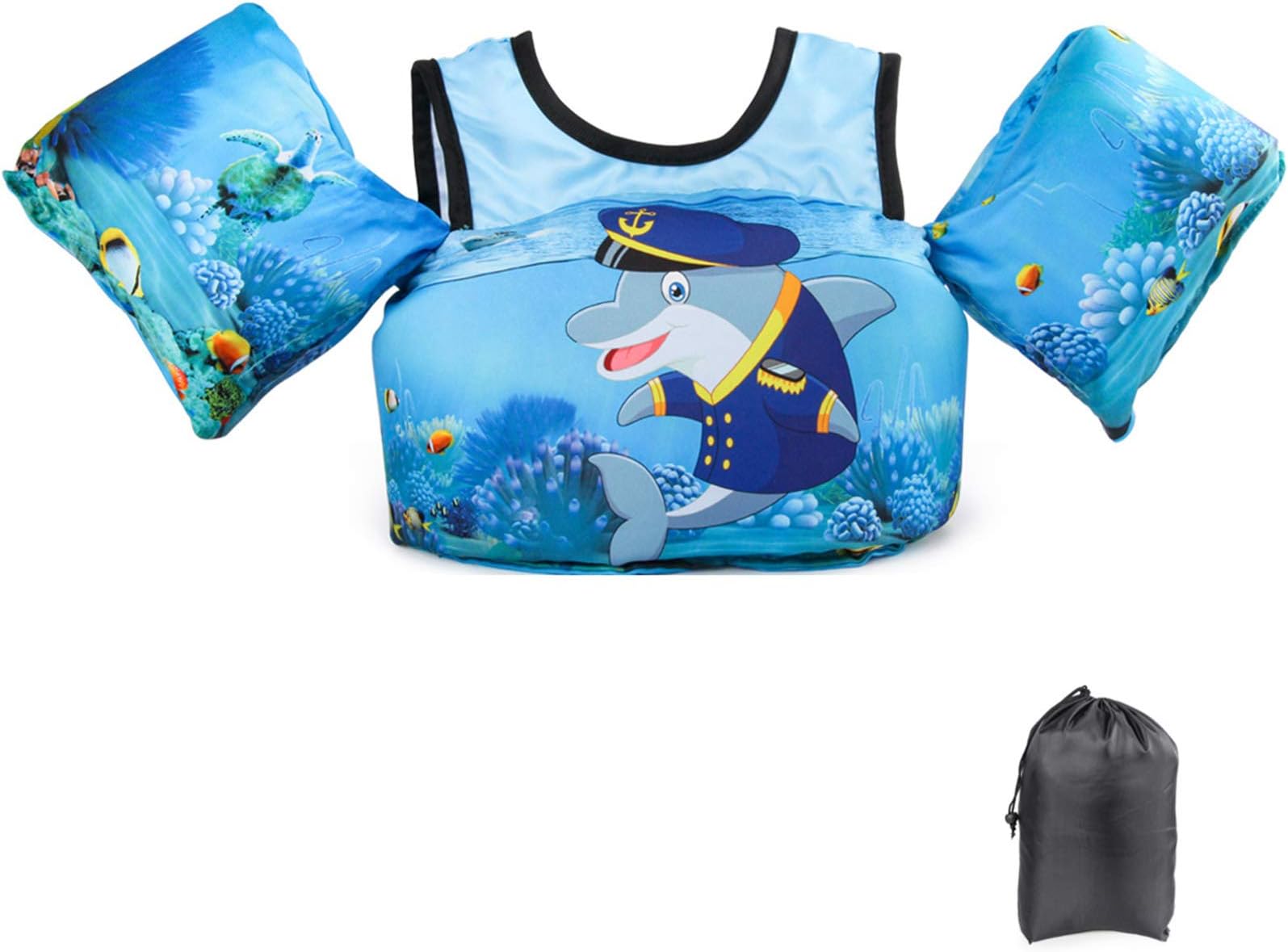 JEVDES Kids Swim Vest,buoyancy Aid Swimming Learning Training Jackets for Child 2-7 Years, 22-66 Lbs Toddler Boys & Girls, Ideal Flotation Swimwear with Safety Buckle