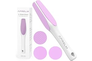AprElm 3-Sided Glass Foot Callus Remover, Professional 3-in-1(Coarse, Medium, Fine) Foot File, Pedicure Tools for Feet Hard Skin Smooth Polishing (Pink)
