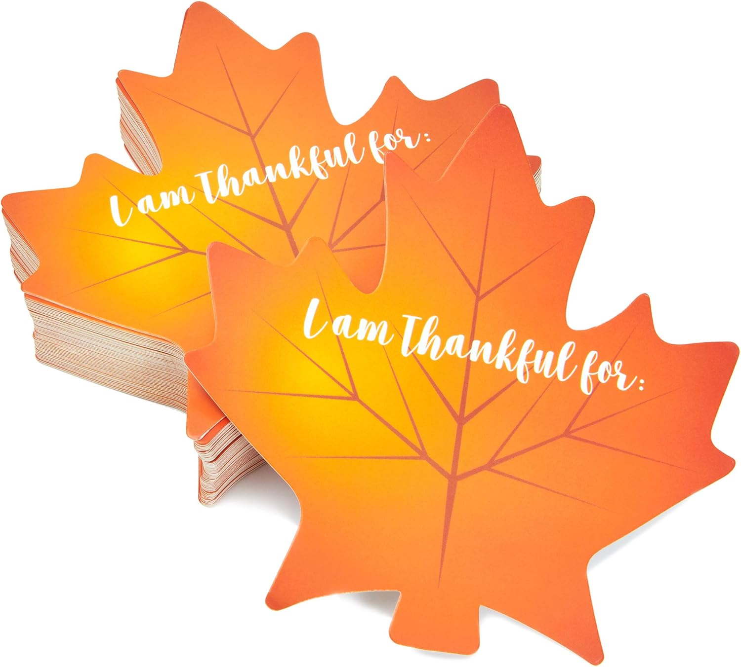 Thanksgiving Table Place Cards, Maple Leaf Cutouts (50 Count): Home & Kitchen