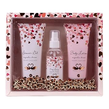 Accentra Geschenkset Heart Cascade Beautyset Mit Paillettendeko Pflegedusche Bodylotion Und Korperspray Das Besondere Geschenk Fur Alle Frauen Damen Mamas Madchen Amazon De Beauty