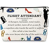 Gfhzdmf Travel Essential Accessories for Women Makeup Bag Traveler Flight Attendant Gifts Air Stewardess Vacation Gift for Travelers Christmas Birthday Present for Friends Flight Student Cosmetic Bag