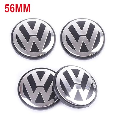 Wheel Center Caps Hubcap-4PCS 56mm 2.22'' Chrome Cap Cover Badge Emblem fit for Volkswagen VW Caddy EOS Golf Jetta Passat CC Phaeton Scirocco Sharan Tiguan Touran Transporter 1J0601171 1J0 601 171