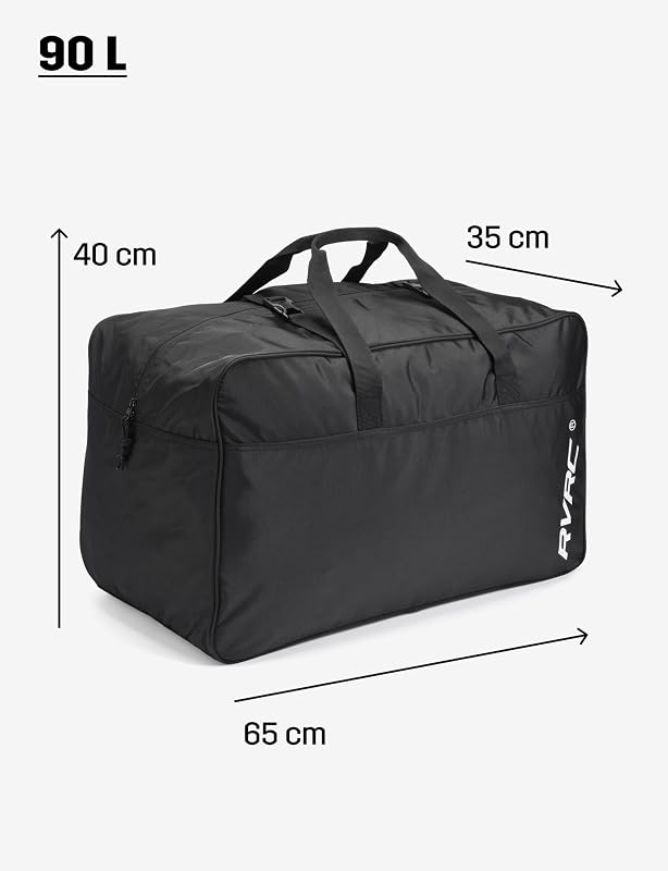 Flexi Bag, Bolsa de Equipo Duradera y práctica, Bolsa Multifuncional con Amplio Espacio de Almacenamiento y Alta Durabilidad, organización y los Viajes, Black, 90L