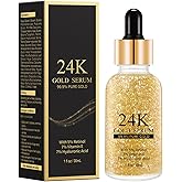 24k Gold Face Serum with Retinol,Vitamin E,Hyaluronic Acid, Facial Serum For Repair, Deep Moisturizing, 99.9% Pure Gold Anti Aging Serum For Face,Suitable For All Skin Types, 30ml