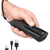 Tera Barcode Scanner 2D Portable Wireless: BT 2.4G USB Pocket Reader, 1300 | 640*480 CMOS Global, 2.5oz Lightweight, 1D 2D QR, 1200mAh, Prefix Suffix, Vibration Alert, Logistics Retail Warehouse School