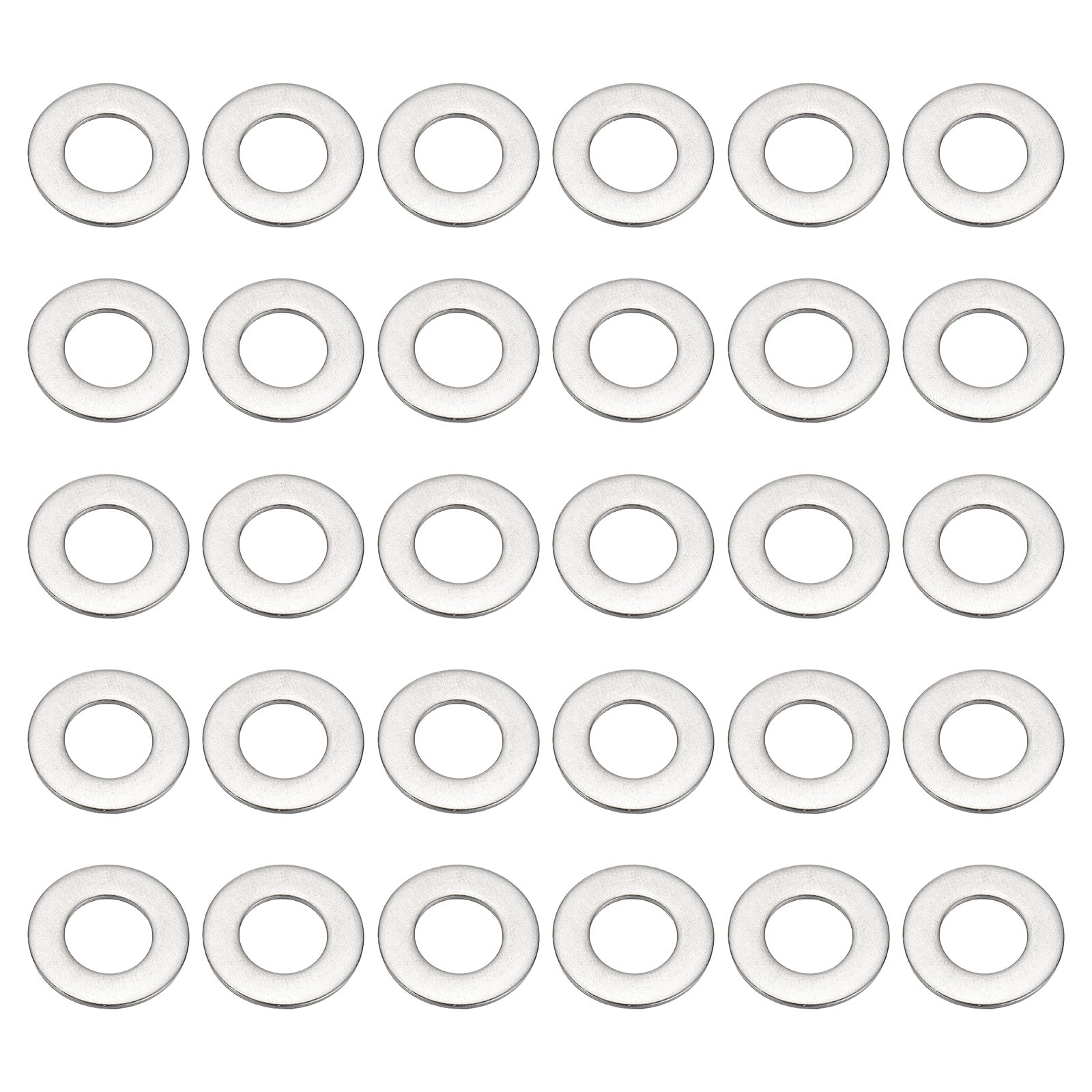 PATIKIL 304 Stainless Steel Flat Washer, 30 Pack 2/5" ID x 4/5" OD x 0.05" Thickness Metal Fender Washers Small Washers for Screws Bolts Assortment