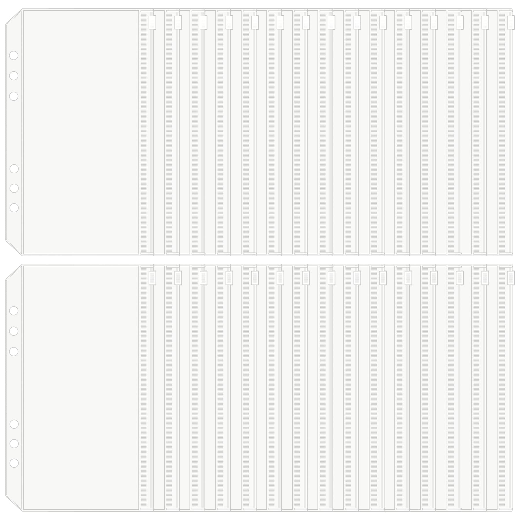 HAUTOCO 30PCS A6 Zipper Budget Binder Pockets, 6-Hole Plastic Binder Zipper Folders, Waterproof Loose Leaf Bags for Bills, Cash Stuffing, Money Saving Wallet, Envelopes & Document Organiser