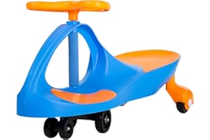 LIL' RIDER Wiggle Car Ride on Toy - Easy-to-Use Kid Car for Ages 3 Years and Up with No Batteries, Gears, or Pedals by Lil Rider (Blue/Orange), Large,Yellow / Black
