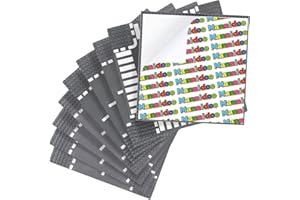 MANNIDOO City Road Peel-and-Stick Baseplates, 9 Packs 10" x 10" Classic Adhesive Street Road Plates for Tables/Walls - Compatible with All Major Brands (4 Curve/4 T-Junction/1 Junction)