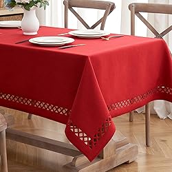 MIULEE Christmas Red Thick Polyester Linen
