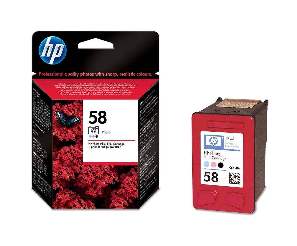 HP C6658AE - 58 - Print cartridge (photo) - 1 x black photo (light cyan, light magenta, black) - 125 pages