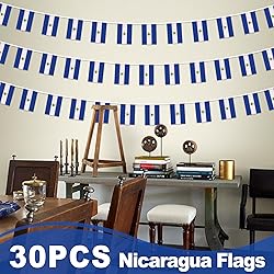 Nicaragua String Flag Pennant Banner, Small Mini
