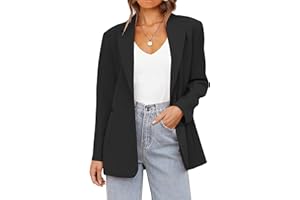 MEROKEETY Blazers for Women Business Casual 2025 Fall Oversized Long Sleeve Lapel Suit Jacket Work Office Blazer