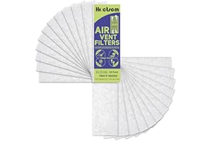 Air Vent Filter 4 x 12 Inch, Thin Air Vent Floor Heater Pre-Filter Sheet Work for Home Air Purifier, Floor Register, Ceiling 4" x 12" 24-Pack (White) Hoctsom
