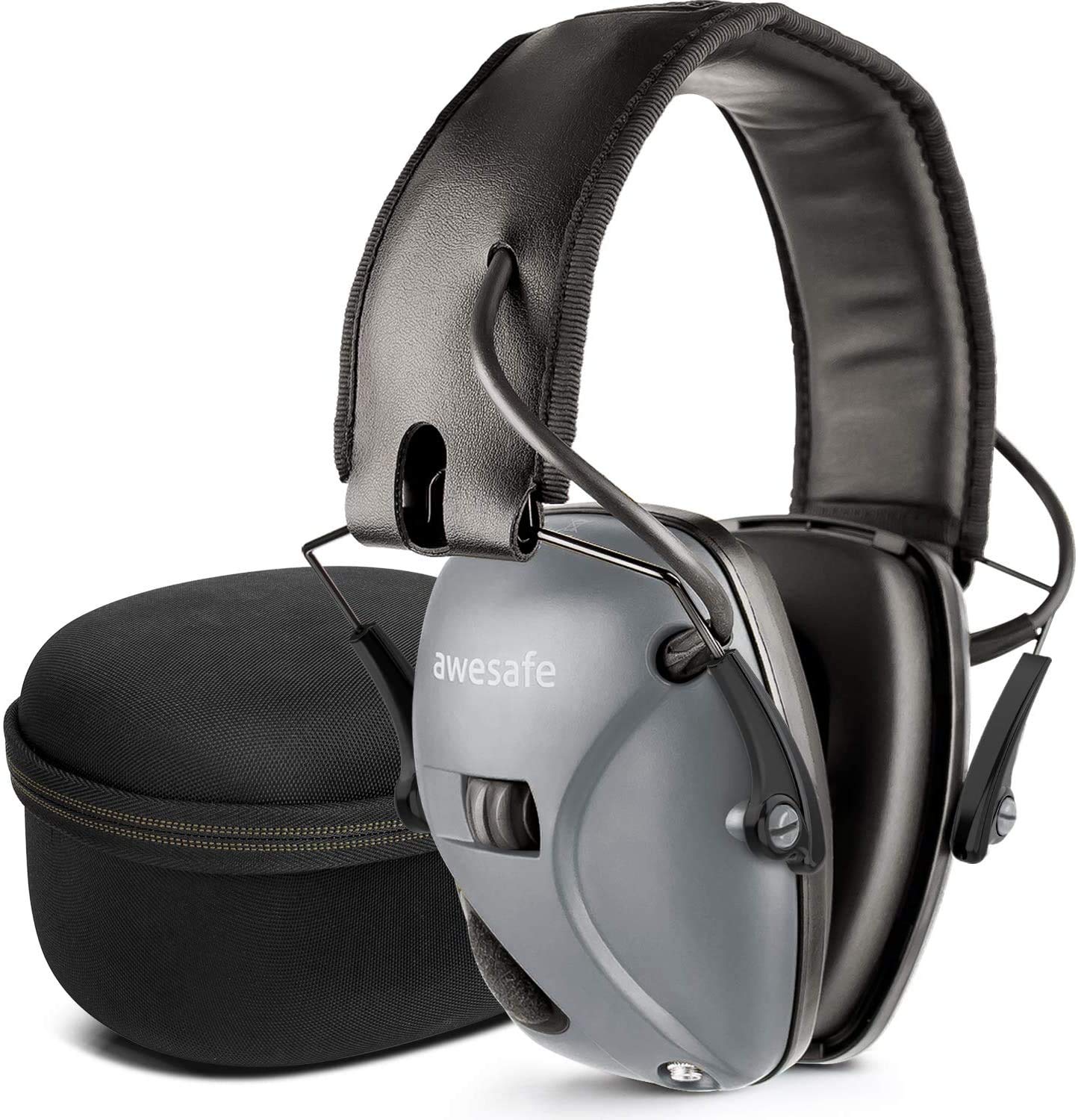 awesafe Electronic Ear Defenders for Adults Hearing Protection Noise Cancelling Headphones - Safety Earmuffs Ear Protectors with Hard Storage Case