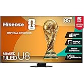 Hisense 85U88QG - 85" 4K Smart Mini-LED PRO Google TV, QLED, Native 165Hz, VRR 288, 5000 Nits, HDR10+, Dolby Vision IQ · Atmo