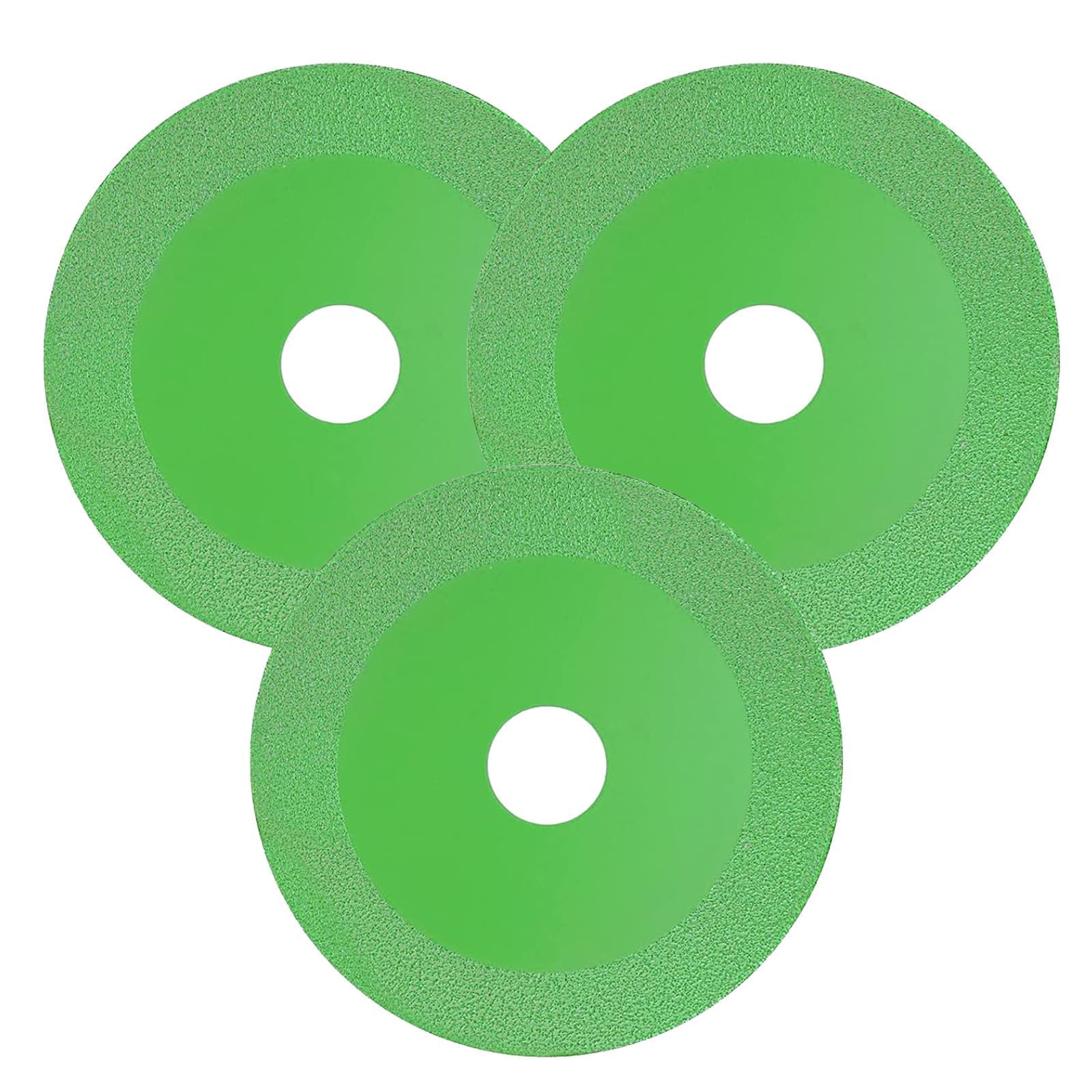 3Pcs Diamond Cutting Disc Saw Blade, 115x15x22.23mm Green Professional Glass Cutting Disc, Cutting Disc Precise Cutting Saw Blades for Cutting and Grinding Tiles, Glass, Ceramics and Marble