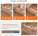 Lifewit 12 Pack Drawer Dividers 6 High Adjustable 13.5-22 Inches view 7