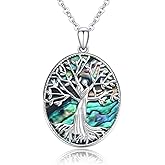 OHAYOO Tree of Life Necklace for Mother 925 Sterling Silver Family Tree Mother's Day Anniversary Necklace Jewelry Tree of Life Jewelry Gift for Women Couples Wife Girlfriend