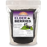 1 lb Dried Elderberries - Responsibly Wild Crafted, Whole European Elderberry, Perfect for Tea, Syrups, and More - Sambucas Nigra