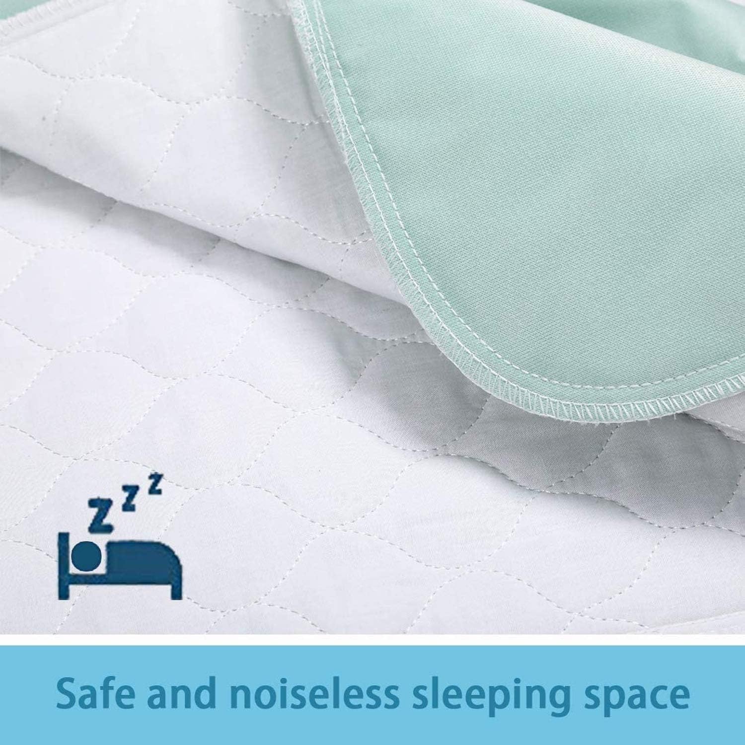 Waterproof Underpads, 1-Pack Washable and Reusable Bed Pad, 34" x 36" Green Sheet and Mattress Protector with Highly Absorbant Fill Layer for Children or Adults Incontinence Protection: Health & Personal Care