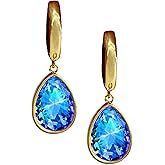 Aurora Crystal Jewelry Teardrop Crystal Earrings