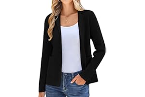 KANCY KOLE Women's Long Sleeve Casual Blazer Work Office Bussiness Jacket with Pocket