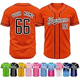 Custom Baseball Jersey Stitched Personalized Name Number Baseball Shirts Sports Uniform for Men Women Boy