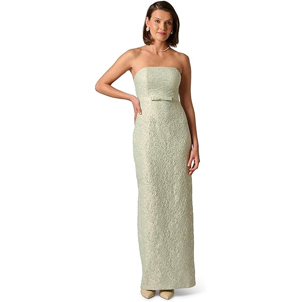 Amazon.com: Adrianna Papell Glitter Jacquard Gown, Ecru/Gold, 4 : Clothing,  Shoes & Jewelry