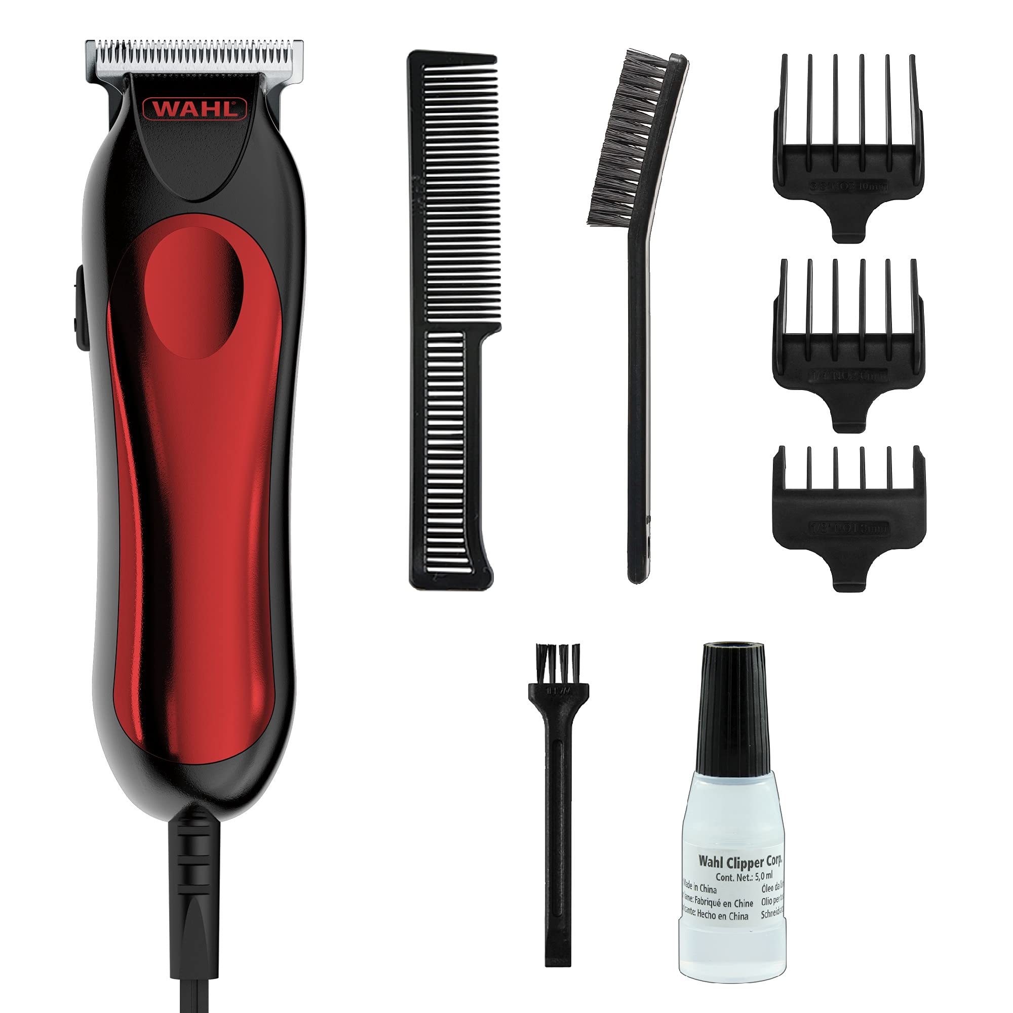 Wahl T-Pro Corded T-Blade Trimmer, Beard Trimmer for Men, Men’s Shaver, Afro Hair Trimming, Corded, Stubble Trimmers, Detailing and Outlining, Male Grooming Set