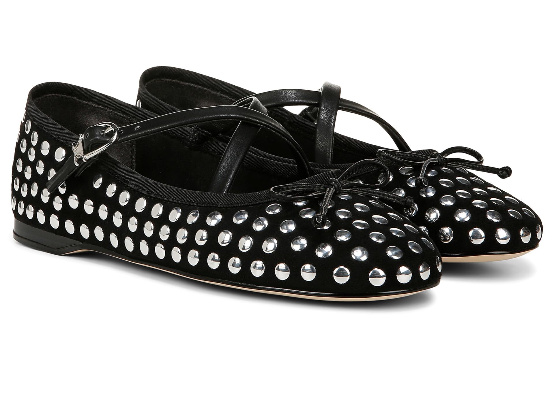 Circus NY by Sam Edelman Women’s Ballet Flat, Black Metal Stud, 8.5