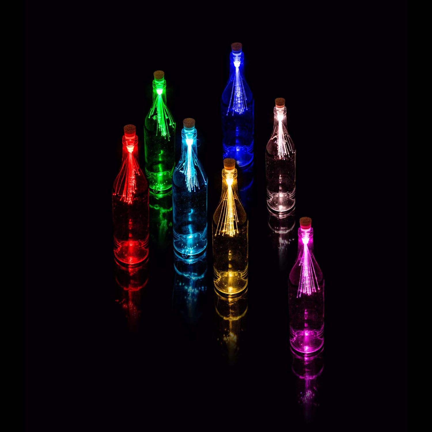 Suck UK Official Rechargeable USB Fibre Optic Bottle Light-Reusable Table/Home Decoration, Multi-Colour, One Size - Image 3