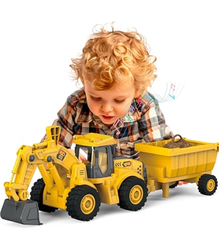 Driven By Battat – Chariot Télescopique 43 Cm – Grue Pivotante, Lumières, Sons, Roues Directrices – Dès 3 Ans