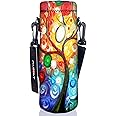 AUPET Water Bottle Bag Carrier,24oz/32oz Insulated Neoprene bottle Sling Holder Case Pouch Cover for 1000ML/750ML Bottles with Shoulder Strap for walking