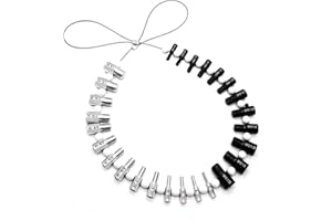 tenluno Nut & Bolt Thread Checker - Size Gauge Measuring Tool for Imperial and Metric Nuts & 26 MaleFemale Gauges - 14 Inch & 12 Inch