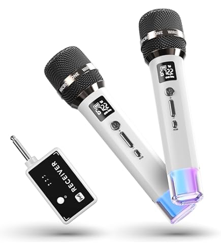 Système Micro Double V16U Microphone Sans Fil VHF V16U - 2 Micros Récepteur USB - Portée 50m - Réduction Bruit DSP Système Audio USB Portable Système Micro Double V16U Microphone Sans Fil VHF V16U - 2 Micros Récepteur USB - Portée 50m - Réduction Bruit DSP Système Audio USB Portable