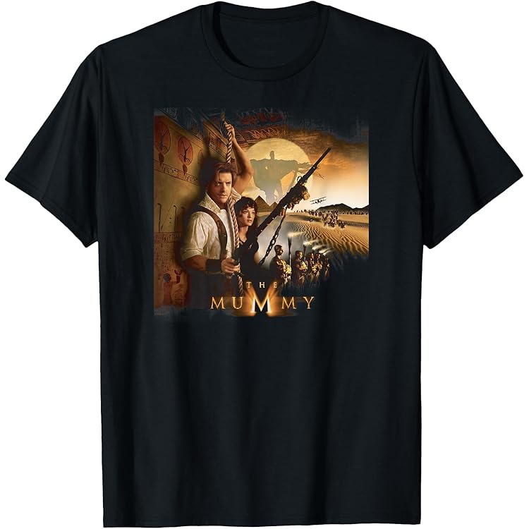 Amazon.com: The Mummy Rick O'Connell Wielding Sword Poster T-Shirt