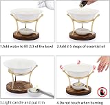BSTKEY Metal Wooden Wax Melt Burner Essential Oil Diffuser Tealight Holder view 5