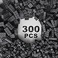 WEBRICK 300 Pcs Classic Building Bricks, Dark Grey Bulk Bricks,Compatible with Lego and Major Brands Parts and Pieces, Creative Building Block Toys for Boys Girls Ages 6 7 8 9 10 Year Old
